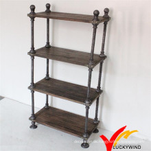 Großhandel 4 Tier Holz Bord Metallrahmen antike Regal Brackets